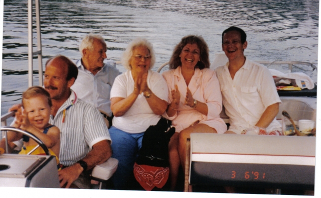 Williams Family on the Lake 1991 - Ann 69, David 70, Chip 74