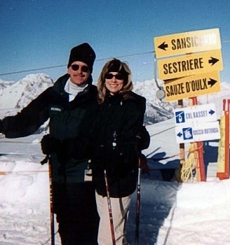 Dave Williams and wife, Sondra - Sestriere, Italy